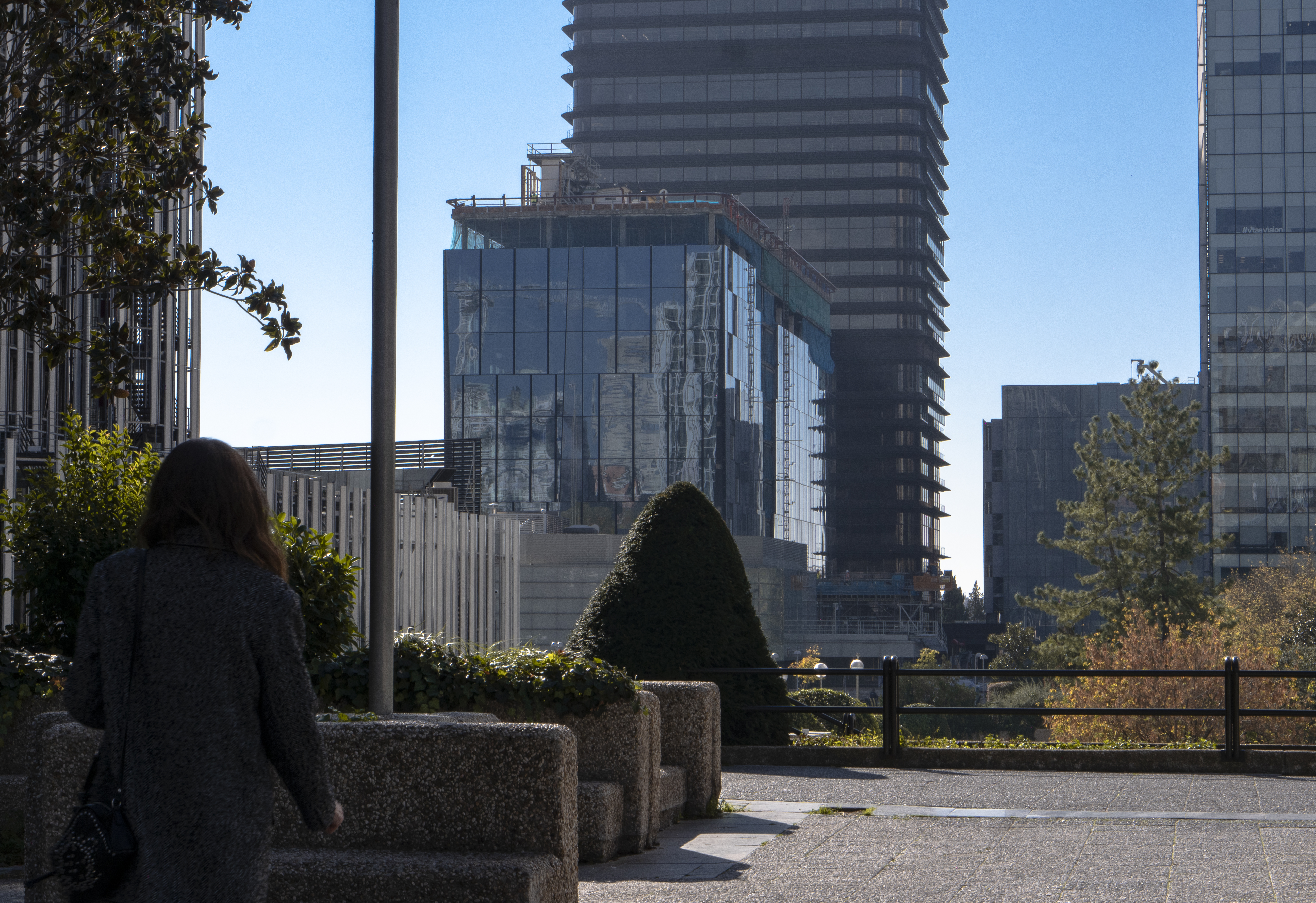 Business and financial district in Madrid, Spain