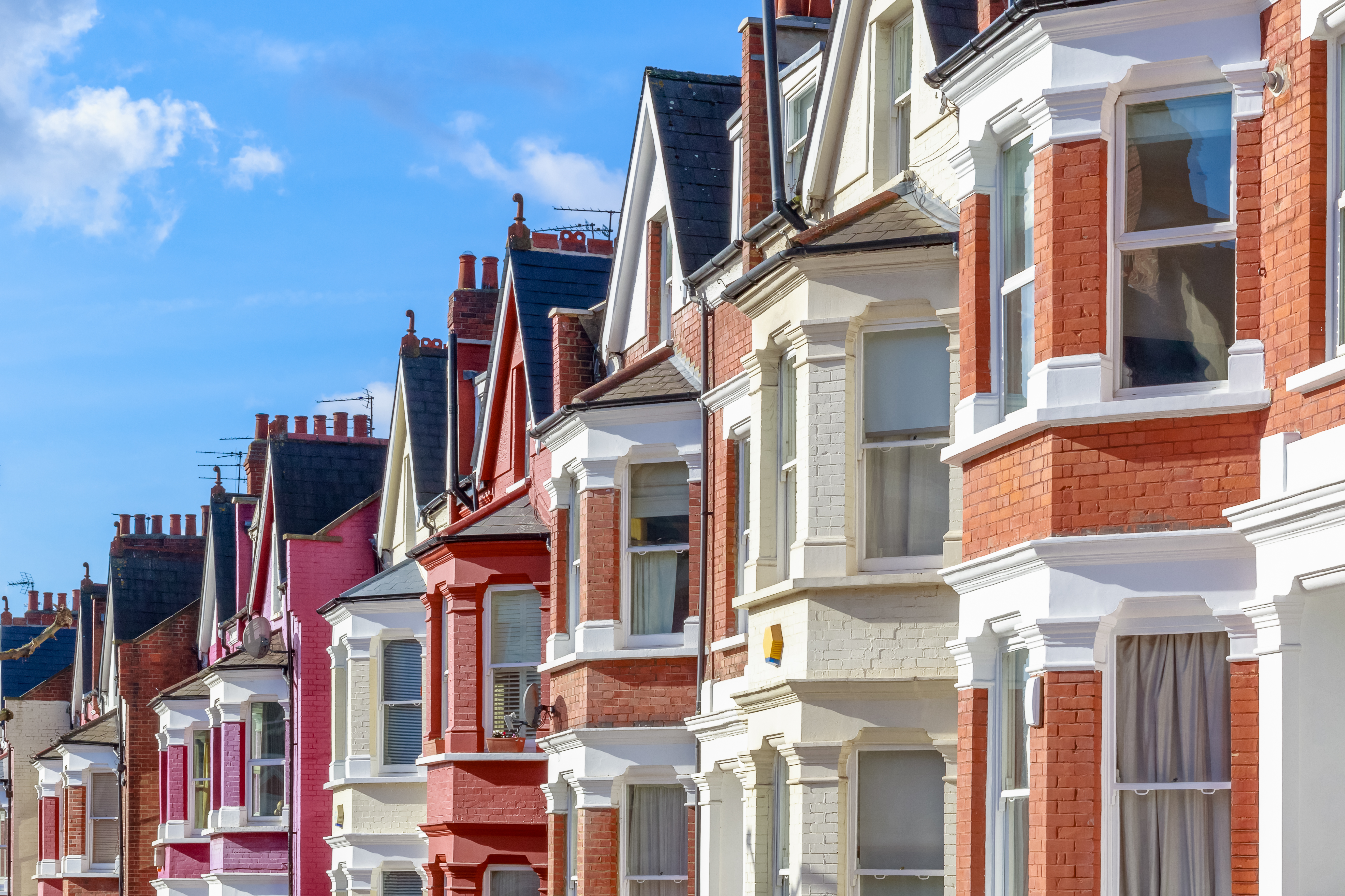 English terraced houses in west hampstead london